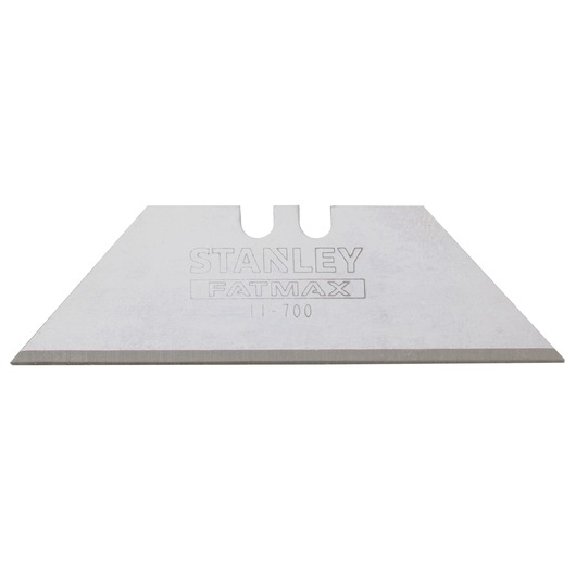 STANLEY 0-11-700 utility blade, silver color, photographed from the front on white background.