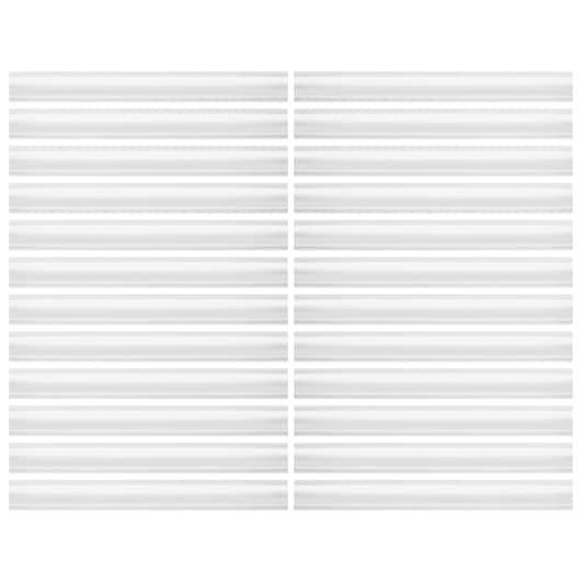 STANLEY 1-GS20DT set of twenty white plastic diffuser tubes, top view, photography product on white background.