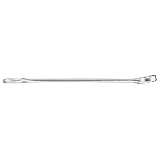 STANLEY FMMT13039-0 chrome pry bar, straight view on white background, hand tool for prying and lifting.