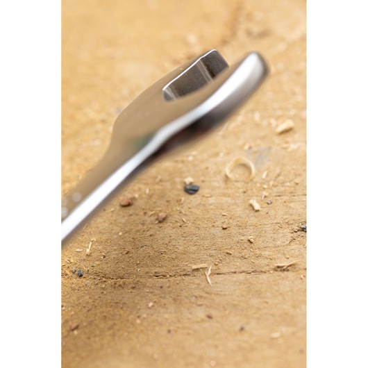 STANLEY FMMT13039-0 wrench close-up on a wooden surface, photography category.