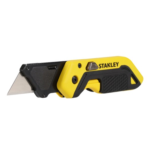 STANLEY STHT10521-0 utility knife, yellow and black, right side view on white background.