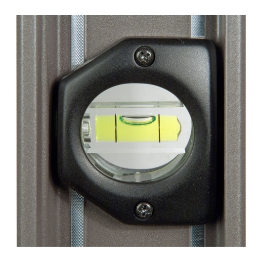 STANLEY XTHT1-42131 photography close-up of level vial on metal spirit level